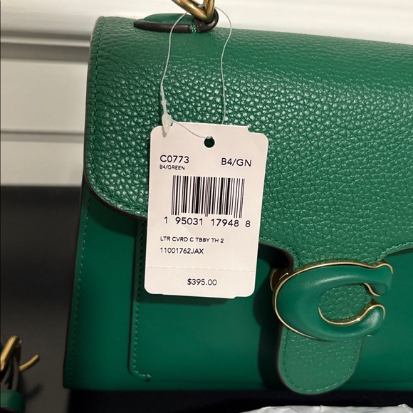 Coach Tabby Green Leather Satchel NWT - Picture 5 of 7